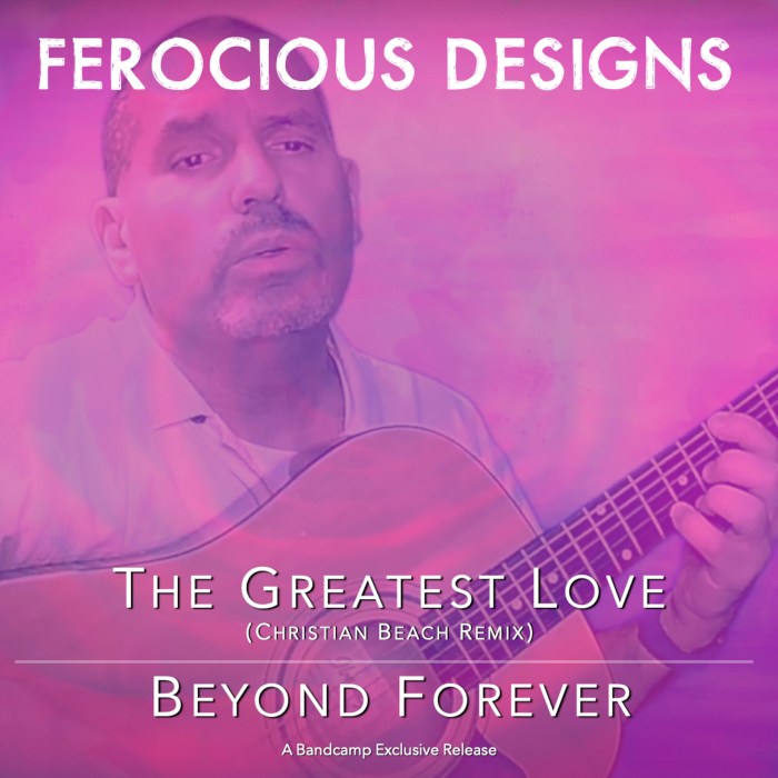 Cover art for "The Greatest Love"/"Beyond Forever" by Ferocious Designs